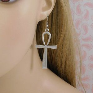 Ankh Cross Earrings